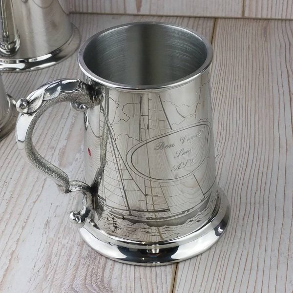 Sailing & Yachting Tankard - Ideal Sailing Prize. Personalised Sailing Tankard to Celebrate Sailing & Yachting on Galway Bay with GalwayExplored.ie