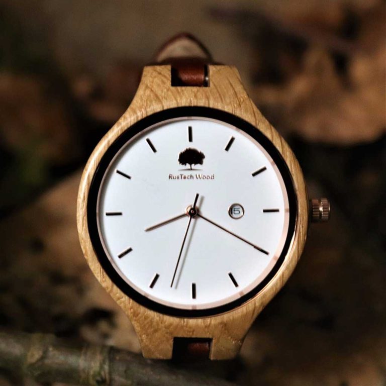 Personalised Womans Oak Wood Watch Handmade In Galway, Ireland Galway